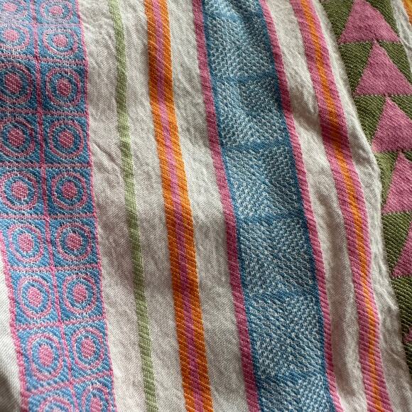 Crown & Ivy girls medium Jacquard Button Front Top striped shirt multicolor Belk - Picture 2 of 7